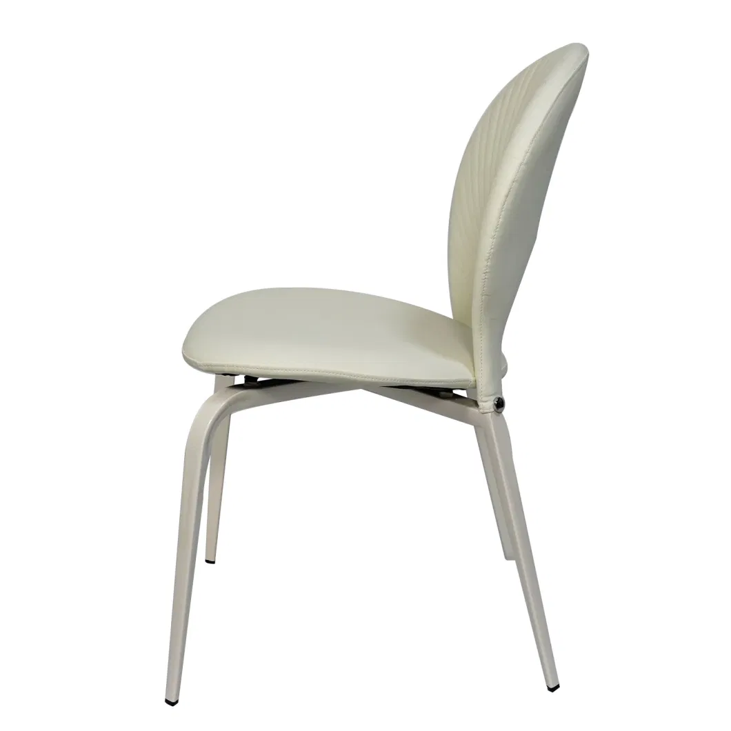 Wholesale Living Room Modern Furniture PU Leather Restaurant White Wedding Dining Chair